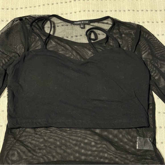KENDALL & KYLIE sheer crop top NWOT - Picture 4 of 4